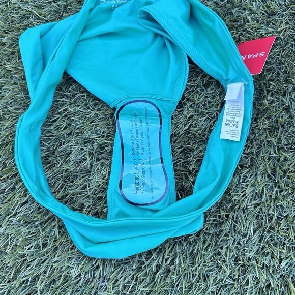 NWT SPANX Bikini Bottom Size Medium Mystic Green Swim Shaping Womens Swimwear - Picture 4 of 6